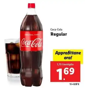 Lidl Coca-Cola Regular 1,75 l bottiglia offerta