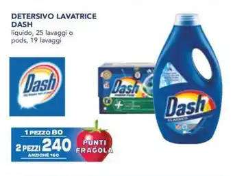 Esselunga DETERSIVO LAVATRICE DASH liquido, 25 lavaggi o pods, 19 lavaggi offerta