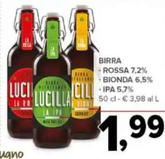 Todis BIRRA - ROSSA - BIONDA IPA 50 cl offerta