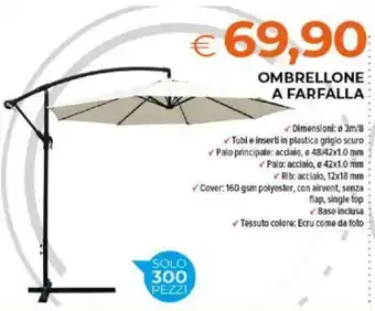 Todis OMBRELLONE A FARFALLA offerta