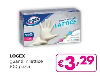 La Saponeria LOGEX guanti in lattice 100 pezzi offerta