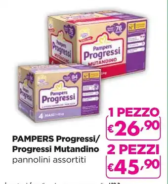 La Saponeria PAMPERS Progressi/ Progressi Mutandino pannolini assortiti offerta