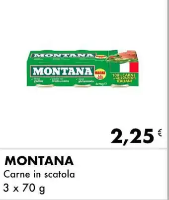 Iper Tosano MONTANA Carne in scatola 3 x 70 g offerta