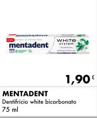 Iper Tosano MENTADENT Dentifricio white bicarbonato 75 ml offerta