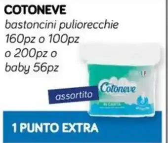 COTONEVE bastoncini puliorecchie 160pz o 100pz o 200pz o baby 56pz