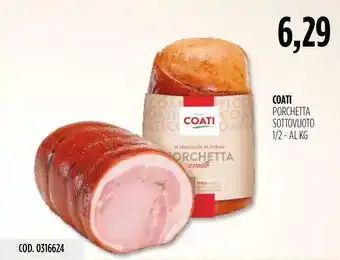 Carico Cash & Carry COATI PORCHETTA SOTTOVUOTO 1/2 offerta