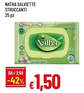 Famila Superstore NATHA SALVIETTE STRUCCANTI 25 pz offerta