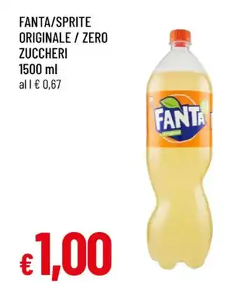 FANTA/SPRITE ORIGINALE / ZERO ZUCCHERI 1500 ml