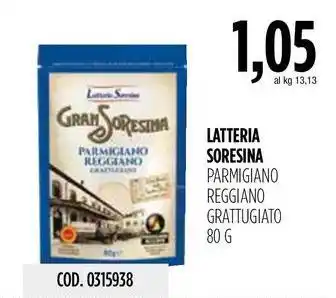 Carico Cash & Carry LATTERIA SORESINA PARMIGIANO REGGIANO GRATTUGIATO offerta