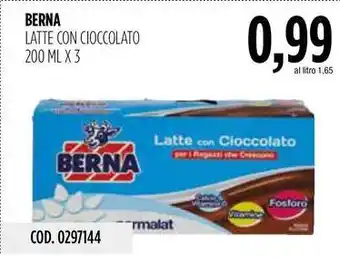 Carico Cash & Carry BERNA LATTE CON CIOCCOLATO 200 ML X 3 offerta