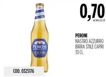 Carico Cash & Carry PERONI NASTRO AZZURRO BIRRA STILE CAPRI 33 CL offerta