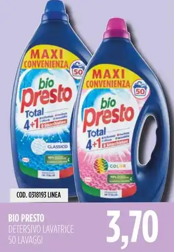 Carico Cash & Carry BIO PRESTO DETERSIVO LAVATRICE 50 LAVAGGI offerta