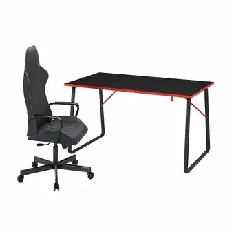 IKEA Huvudspelare / utespelare Scrivania e sedia da gaming, nero offerta