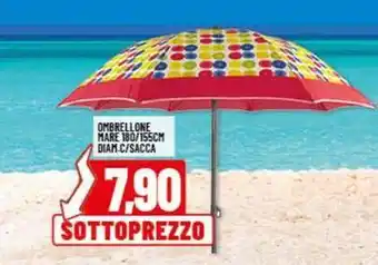 Risparmio Casa OMBRELLONE MARE 180/155CM DIAM.C/SACCA offerta