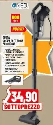 Risparmio Casa SCOPA ELETTRICA FILO 600W offerta