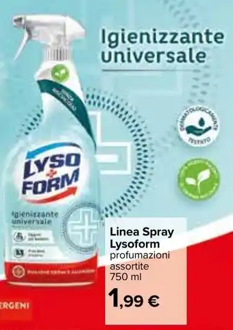Carrefour Iper Lysoform Linea Spray 750ml offerta