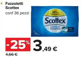 Carrefour Iper Scottex Fazzoletti 36 pezzi offerta