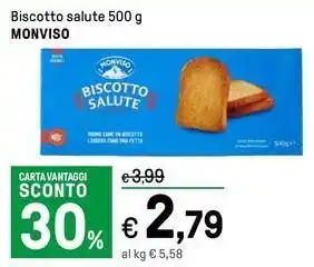 Iper La Grande Biscotto salute 500 g MONVISO offerta