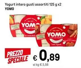 Iper La Grande Yogurt intero gusti assortiti 125 g x2 YOMO offerta