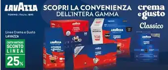 Iper La Grande Linea Crema e Gusto LAVAZZA offerta