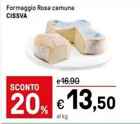 Iper La Grande Formaggio Rosa camuna CISSVA offerta
