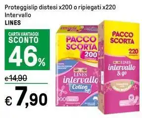 Iper La Grande Proteggislip distesi x200 o ripiegati x220 Intervallo LINES offerta