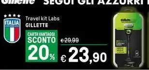 Iper La Grande Travel kit Labs GILLETTE offerta
