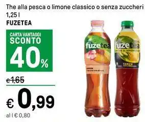 Iper La Grande The alla pesca o limone classico o senza zuccheri FUZETEA offerta