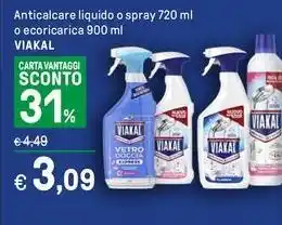 Iper La Grande Anticalcare liquido o spray 720 ml o ecoricarica 900 ml VIAKAL offerta