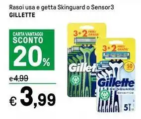 Iper La Grande Rasoi usa e getta Skinguard o Sensor3 GILLETTE offerta