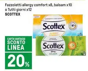 Iper La Grande Fazzoletti allergy comfort x8, balsam x10 o Tutti giorni x12 SCOTTEX offerta