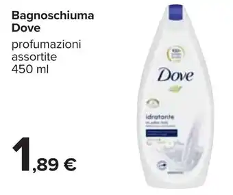 Carrefour Iper Dove Bagnoschiuma 450ml offerta