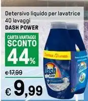 Iper La Grande Detersivo liquido per lavatrice 40 lavaggi DASH POWER offerta