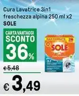 Iper La Grande Cura Lavatrice 3in1 freschezza alpina 250 ml x2 SOLE offerta