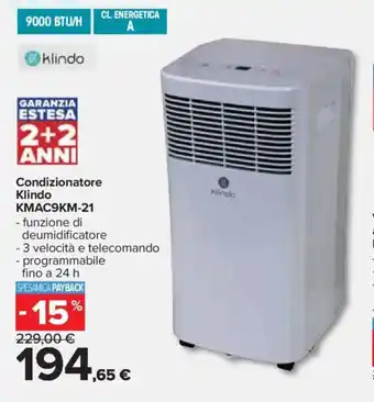 Carrefour Condizionatore Klindo KMAC9KM-21 offerta