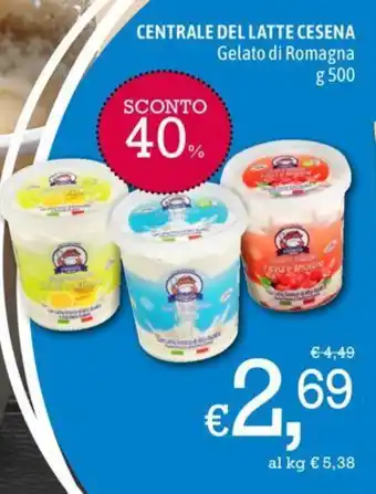 A&O CENTRALE DEL LATTE CESENA Gelato di Romagna g 500 offerta