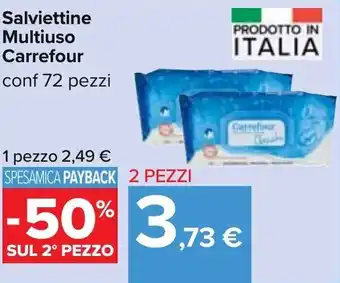 Carrefour Salviettine Multiuso 72 pezzi