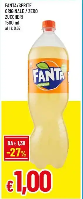 A&O FANTA/SPRITE ORIGINALE/ZERO ZUCCHERI 1500 ml offerta