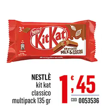 Gruppo di Palo NESTLÈ kit kat classico multipack 135 gr offerta