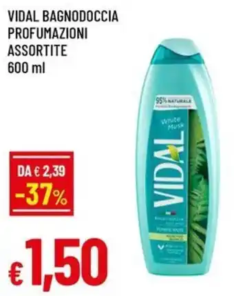 VIDAL BAGNODOCCIA PROFUMAZIONI ASSORTITE 600 ml