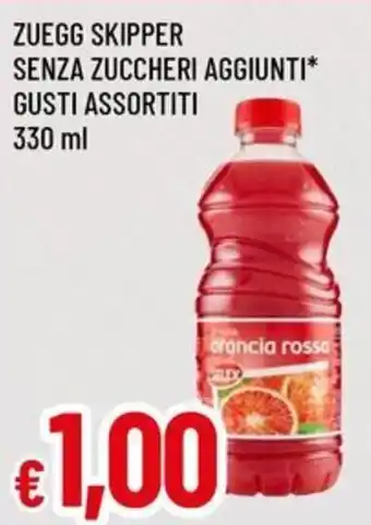 A&O ZUEGG SKIPPER SENZA ZUCCHERI AGGIUNTI* GUSTI ASSORTITI 330 ml offerta