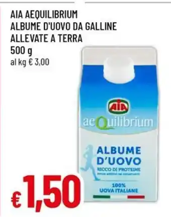 A&O AIA AEQUILIBRIUM ALBUME D'UOVO DA GALLINE ALLEVATE A TERRA 500 g offerta