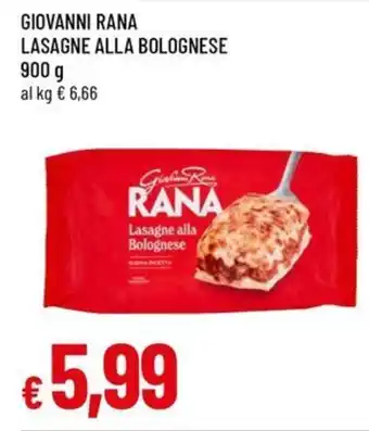 A&O GIOVANNI RANA LASAGNE ALLA BOLOGNESE 900 GIOVANNI RANA offerta