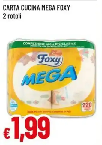 A&O CARTA CUCINA MEGA FOXY 2 rotoli offerta