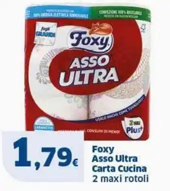 Sigma Foxy Asso Ultra Carta Cucina 2 maxi rotoli offerta