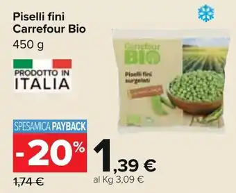 Carrefour Iper Carrefour Bio Piselli fini 450g offerta