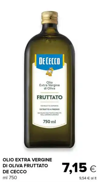 Tigre OLIO EXTRA VERGINE DI OLIVA FRUTTATO DE CECCO ml 750 offerta