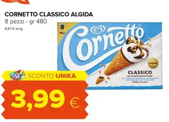 Tigre CORNETTO CLASSICO ALGIDA 8 pezzi - gr 480 offerta