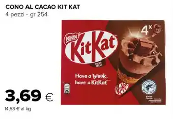 Tigre CONO AL CACAO KIT KAT 4 pezzi - gr 254 offerta