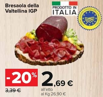 Carrefour Iper Bresaola della Valtellina IGP offerta